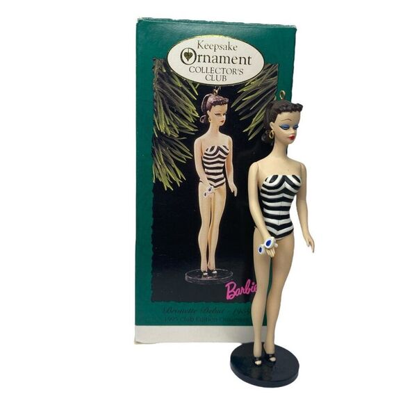 Brunette Debut 1959 Barbie Club Edition Hallmark Ornament - Picture 1 of 4